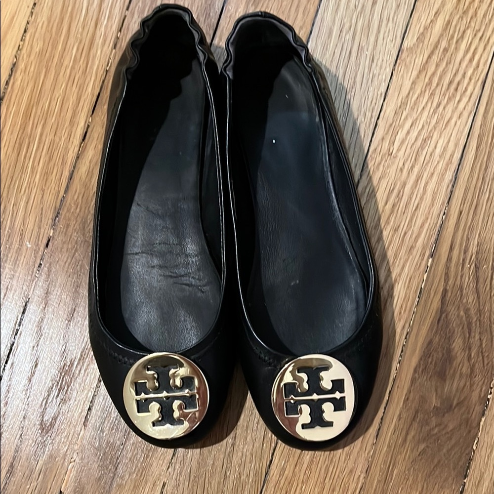 Tory Burch Black Ballet Flats